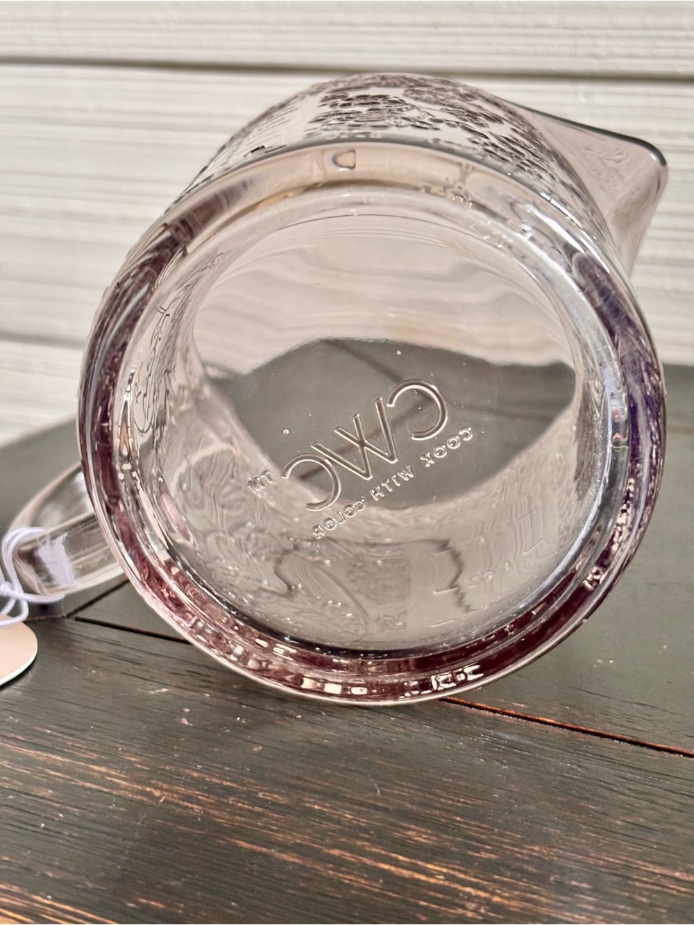 CWC Cook With Color Brown Floral Glass Measuring Cup 16oz ~ 2 Cups NEW - Picture 8 of 8